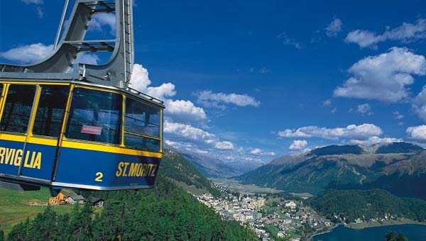 Signalbahn bzw. Seilbahn in St. Moritz
